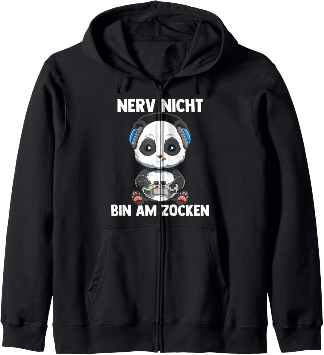 Bin am Zocken Gaming Panda Kapuzenjacke