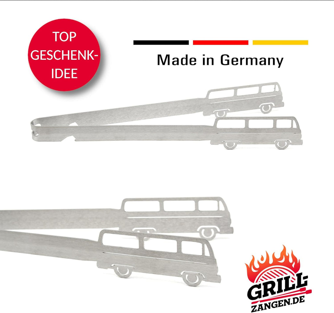 Grillzange Motiv Bulli, spülmaschinengeeignet, Geschenkidee, Männergeschenk, Vanlife, VW Bus, Buslif