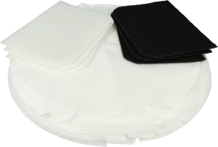 vhbw 3X Kohle-Filter, 6X Papierfilter, 3X Fettfilter kompatibel mit DeLonghi F28 Serie Fritteuse - 1