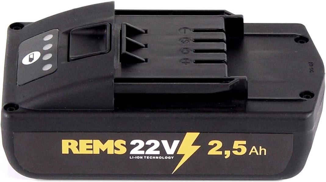 REMS Akku Li-Ion 21,6 Volt - 2,5 Ah Kapazität für lange Laufzeit, passend für REMS Mini-Press, Radia