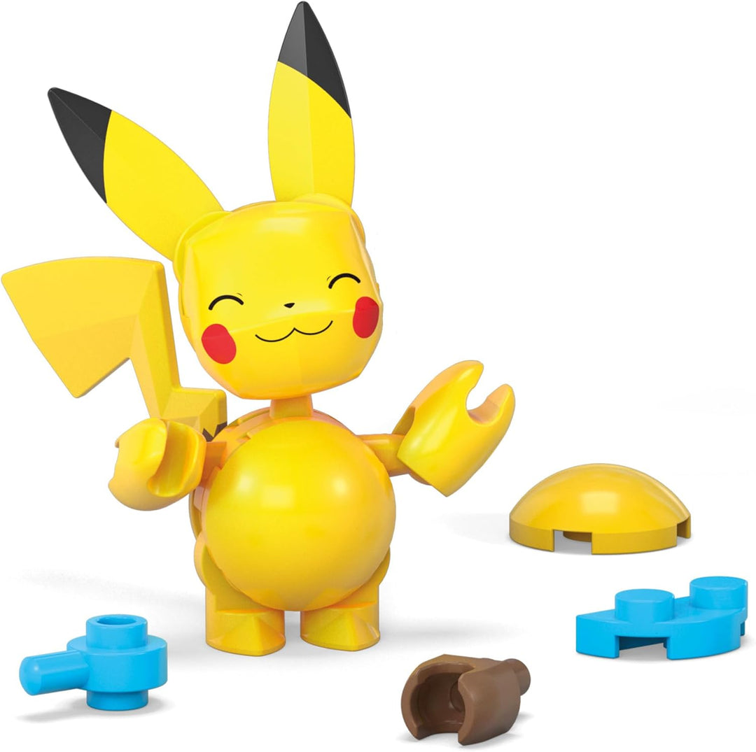MEGA Pokémon Actionfigur Bauspielzeug-Set, zusammenbaubarer und beweglicher Pikachu und Zubat mit 40