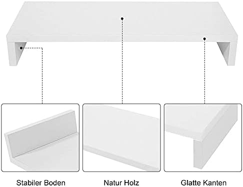 AYNEFY Monitorerhöhung Monitorständer aus Holz für das Büro, Bildschirmerhöhung mit Tastatur- und Ma
