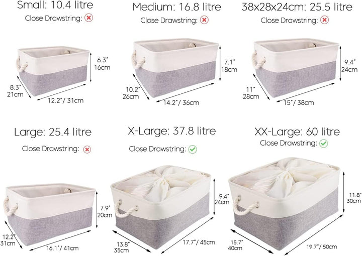 Mangata aufbewahrungskorb Stoff 4er Set, aufbewahrungsbox gross Schrank, Korb aufbewahrung Stoff mit