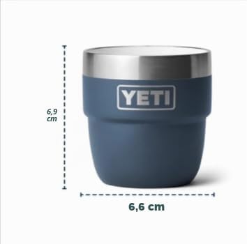 YETI Rambler Stapelbare Tasse Mit DuraSip Keramikbeschichtung, Black, 2 Pack 4 oz (118 ml), Black