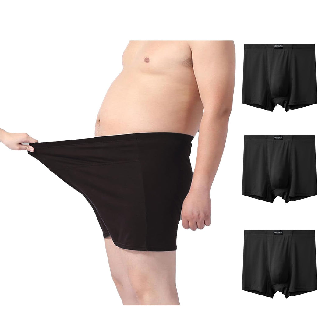 KFEXLYNG 3er Pack Herren Unterhosen Männer Übergrössen Boxershorts Für Männer Mit Dicken Bäuchen Und