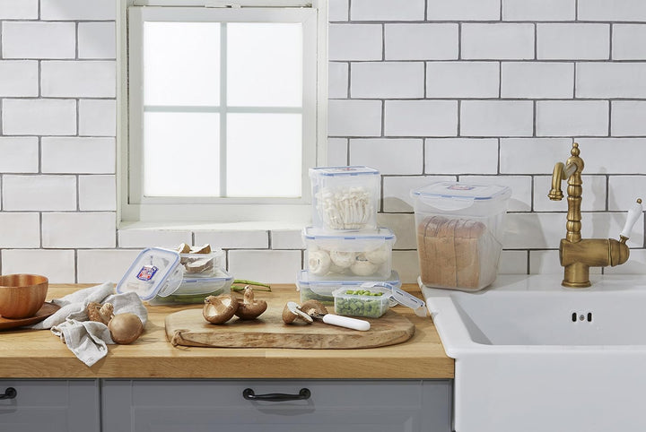 Lock & Lock Frischhaltedosen für Lebensmittel, luftdicht, rechteckig, 470 ml, 6 Stück 470ml, 470 ml