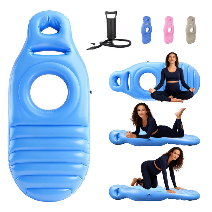 Aufblasbares Schwangerschaftskissen, perforierte PVC-Luftmatratze, Bauchliegematte, Ganzkörper-Schwa