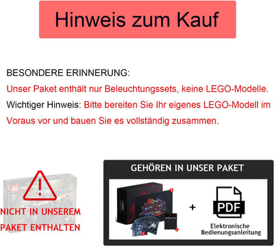 BrickBling LED-Beleuchtung mit Beleuchtungs-Fernbedienung für Lego 42139 Dirt Bike Collectible Kit (