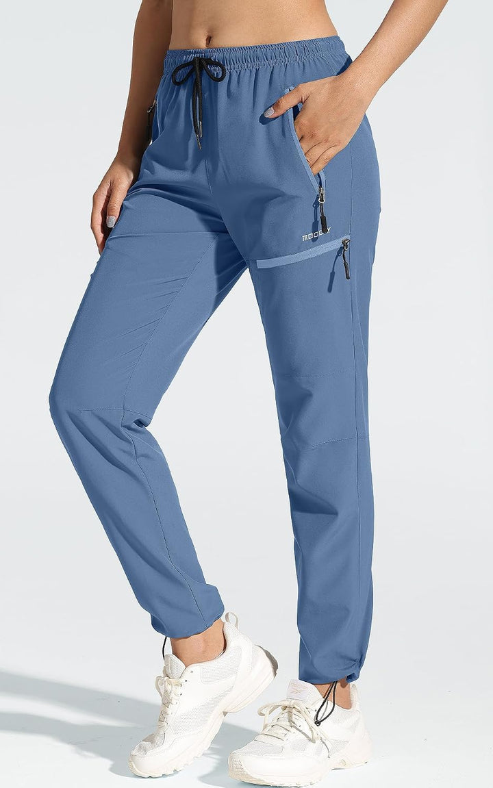 MOCOLY Damen Wanderhose Cargohose Wasserdicht Elastische Outdoorhose Cargo Jogginghose Trekkinghose
