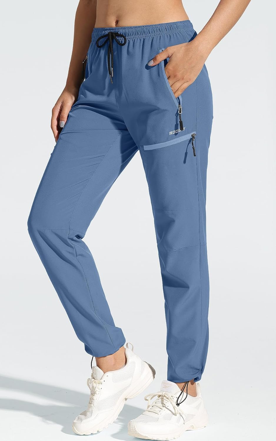 MOCOLY Damen Wanderhose Cargohose Wasserdicht Elastische Outdoorhose Cargo Jogginghose Trekkinghose