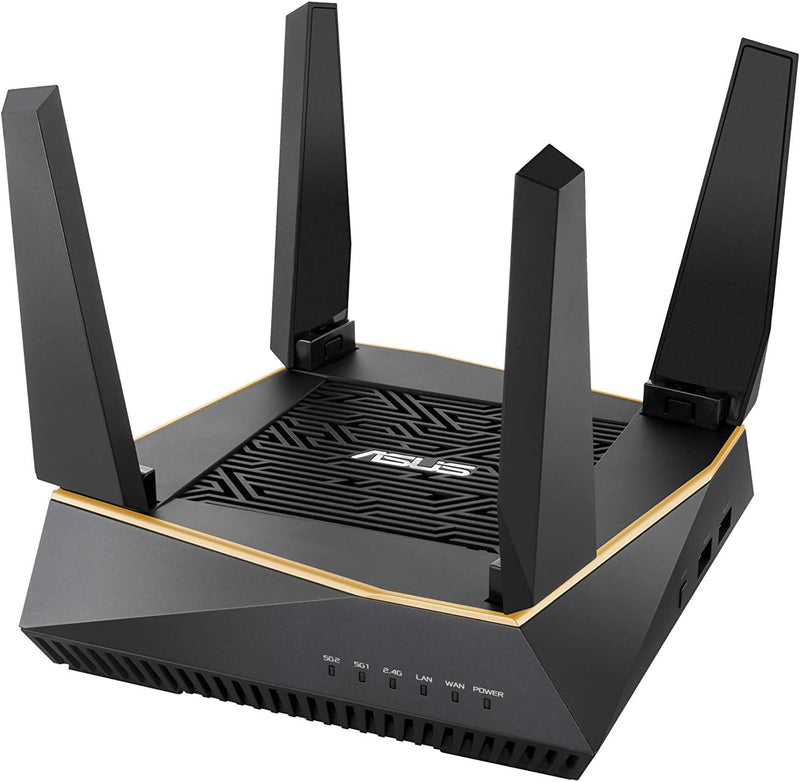 Asus Ai Mesh WLAN System (RT-AX92U, 2in1 Set, WiFi 6 für Mesh-Backbone, WiFi 1-5 für Client-Verbindu