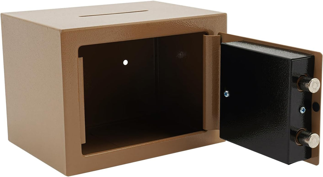 Safe Tresor Klein - Möbeltresor mit Schlüssel Safe Geldschrank 23x17x17cm feuerfest für Schmuck, Bar