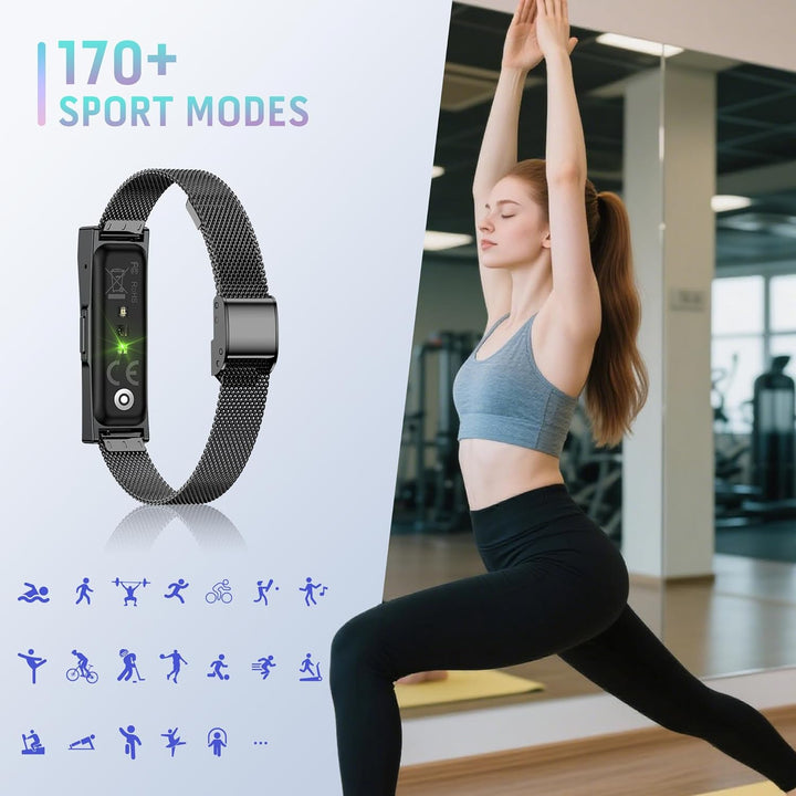 Fitness Tracker mit 170+ Sportmodi, GPS Damen Schrittzähler Uhr, Activity Tracker IP68, Fitness Uhr