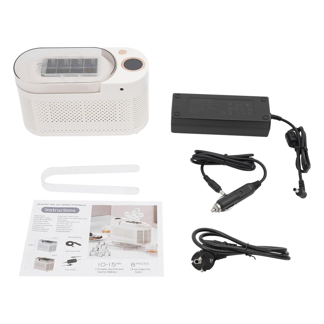 Eiswürfelbereiter,12V Mini-Eiswürfelbereiter für die Arbeitsplatte, kompakte Eismaschine für Zuhause