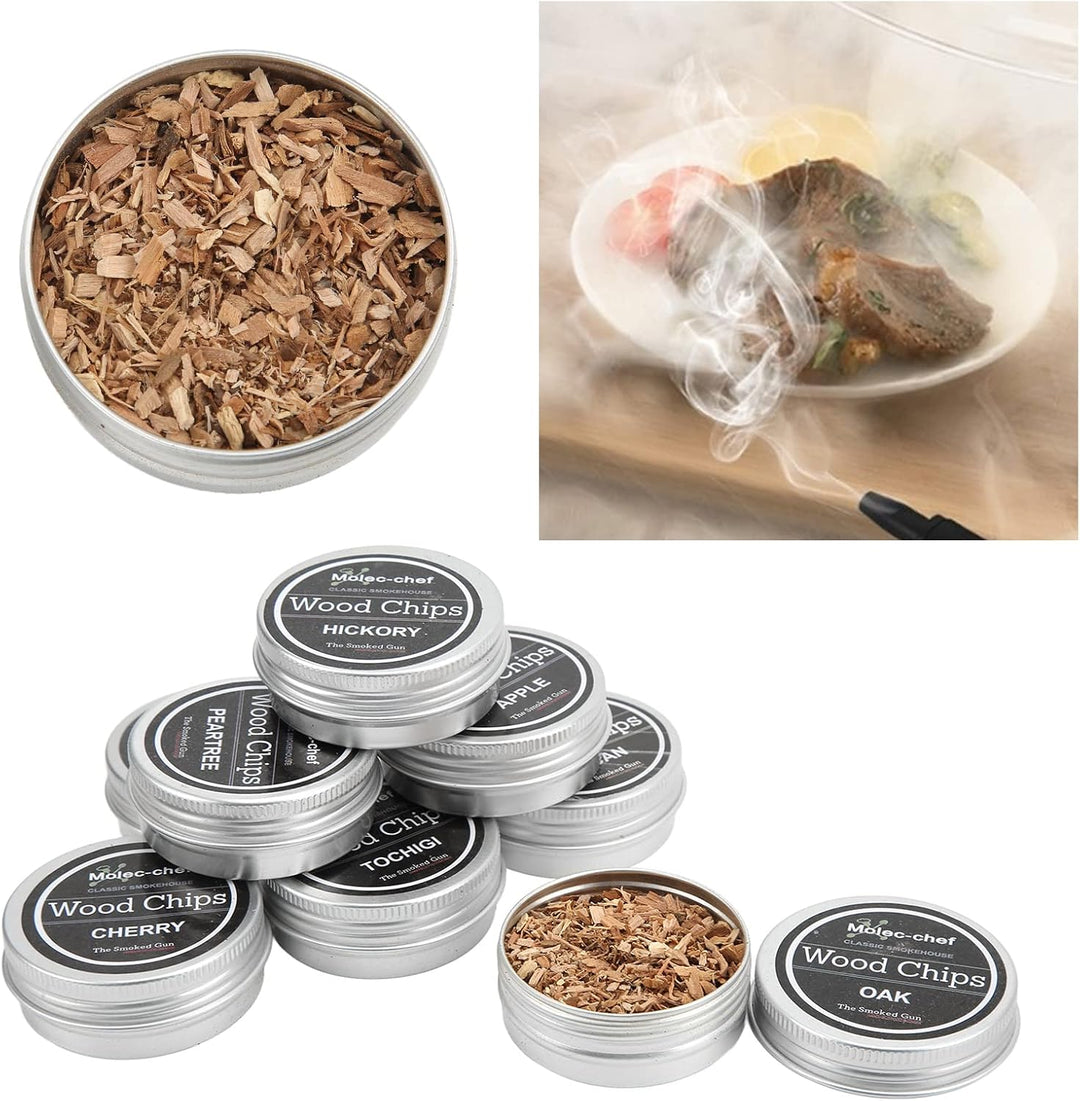 VGEBY Smoking Wood Chips, 8PCS Whiskey Wood Smoking Chip Cocktail Smoker Kit Smoker Chips für Geräuc