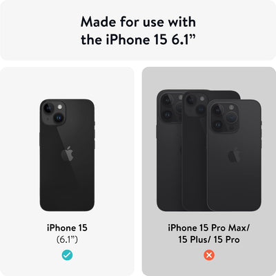 Mous Hülle für iPhone 15 MagSafe Kompatibel Case - Limitless 5.0 - Schwarzes Leder - Handyhülle iPho