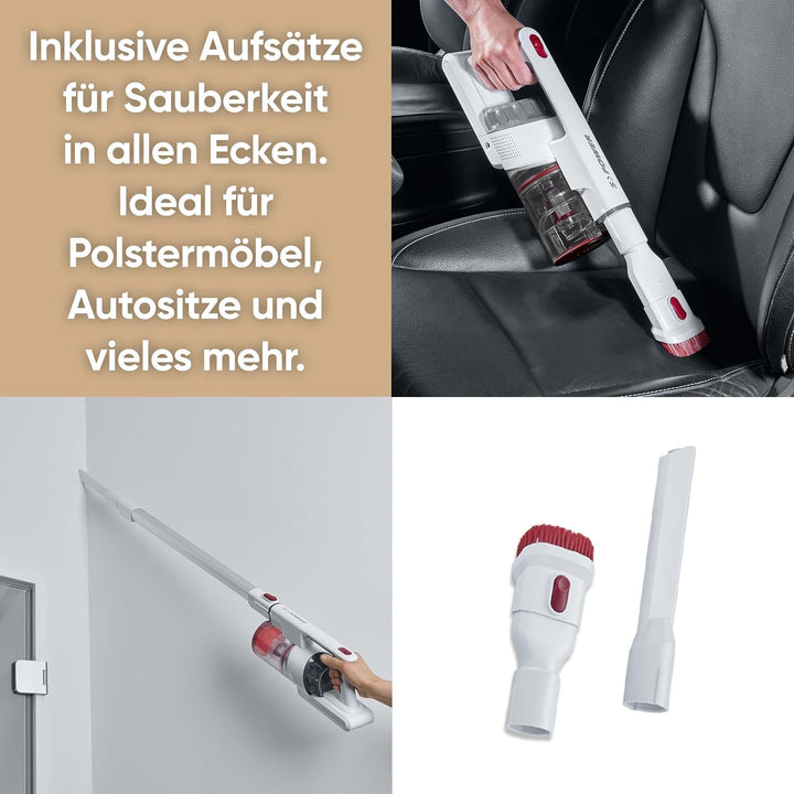 SEVERIN 2-in-1 Stiel- und Handstaubsauger, Akku Staubsauger mit bis zu 40 Min. Laufzeit, kabelloser