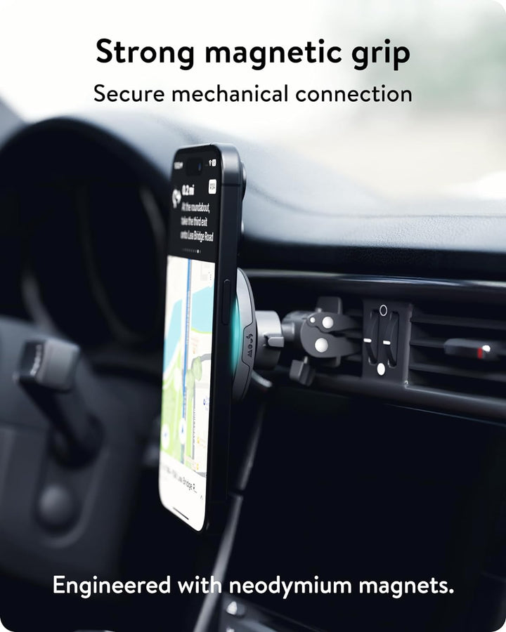 MOUS - MagSafe Kompatible Lüftungsschlitzhalterung - MagSafe Autohalterung für iPhone 14, iPhone 13,