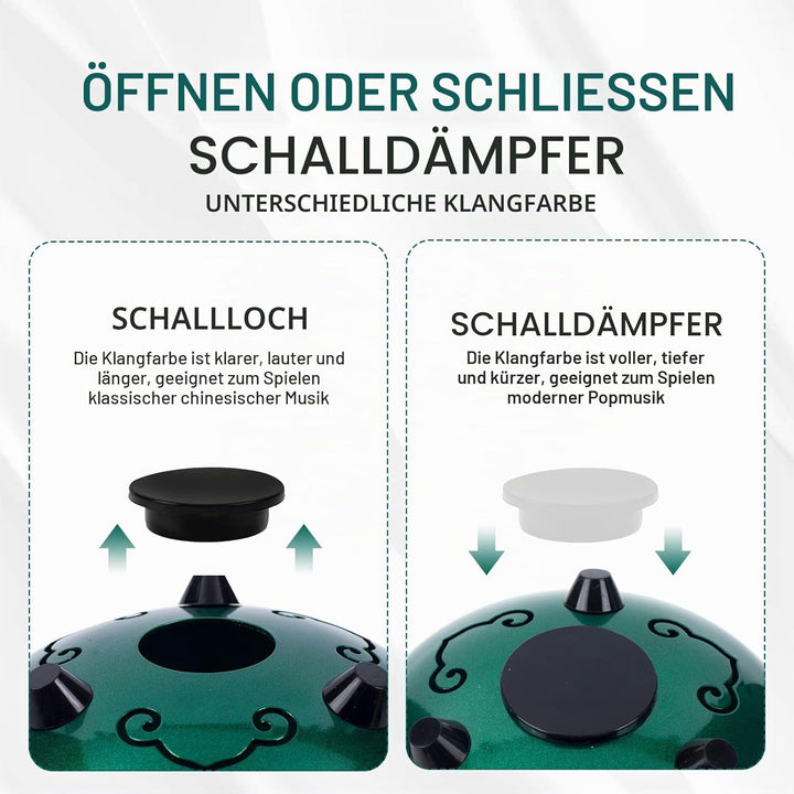 Musfunny Steel Tongue Drum Zungentrommel : 6 Zoll 8 Noten C-Dur Handpan Instrument - Stahlzungentrom
