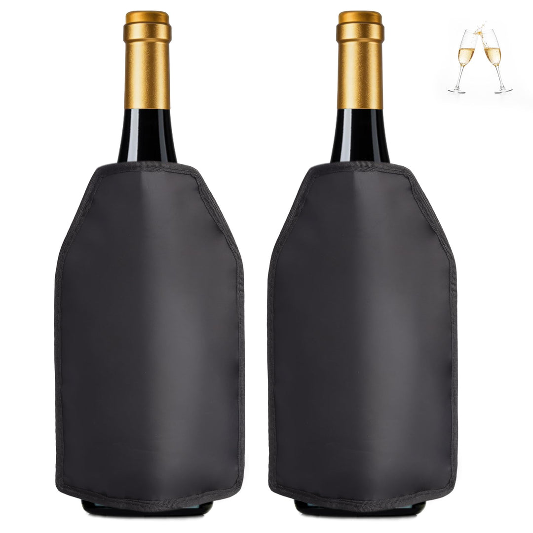 2 Stück Weinkühler Manschette, Kühlmanschette Weinflaschen, Flaschenkühler Wein für Unterwegs, Weinf