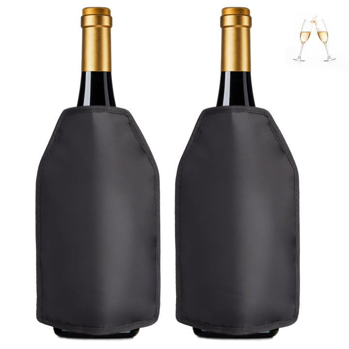 2 Stück Weinkühler Manschette, Kühlmanschette Weinflaschen, Flaschenkühler Wein für Unterwegs, Weinf