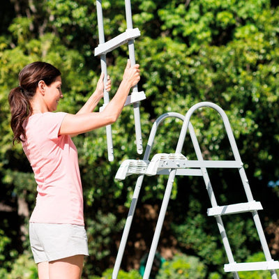 Intex POOL LADDER WITH REMOVABLE STEPS for use, aus verzinktem, beschichtetem Stahlrohr