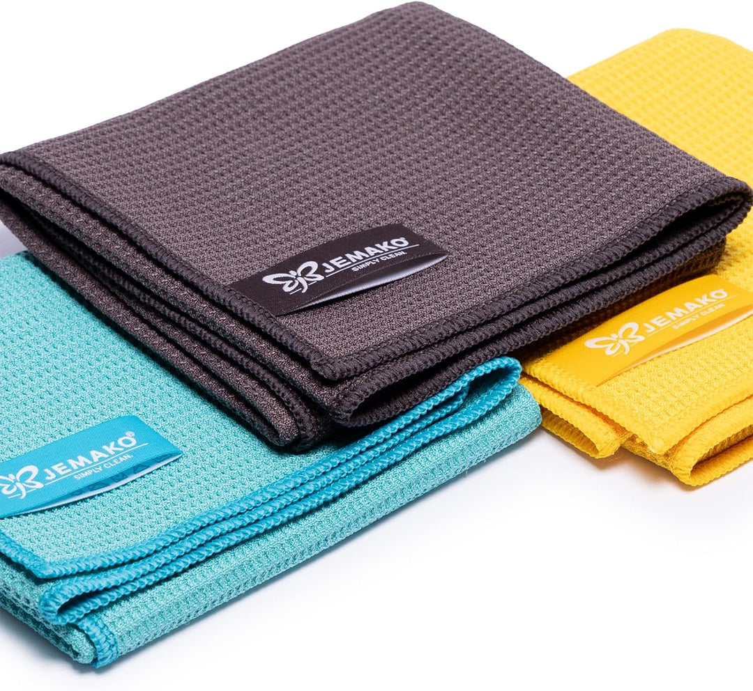 Jemako Trockentuch klein 40 x 45 cm 3er Set inkl. Sinland feinmaschiges Wäschenetz 40 x 50 cm