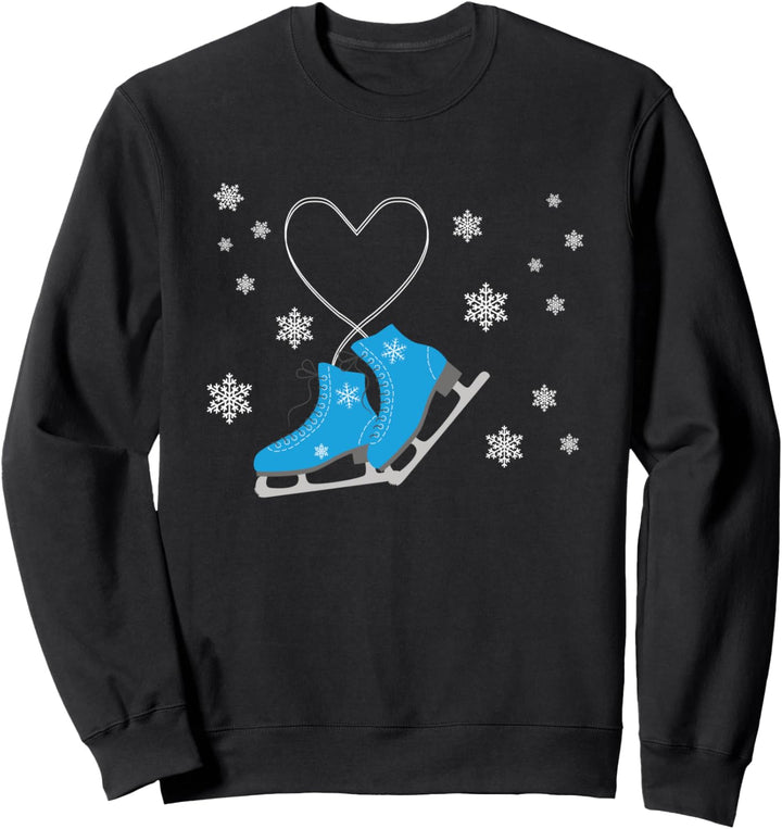 Vintage Eislaufschuh Eislauf Wintersport Geschenk Sweatshirt