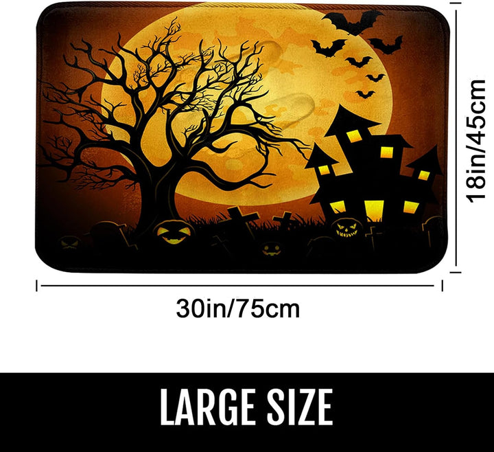 Britimes Halloween-Badematte, Badezimmerteppich, kein Verrutschen, Halloween-Badezimmer-Dekorationen