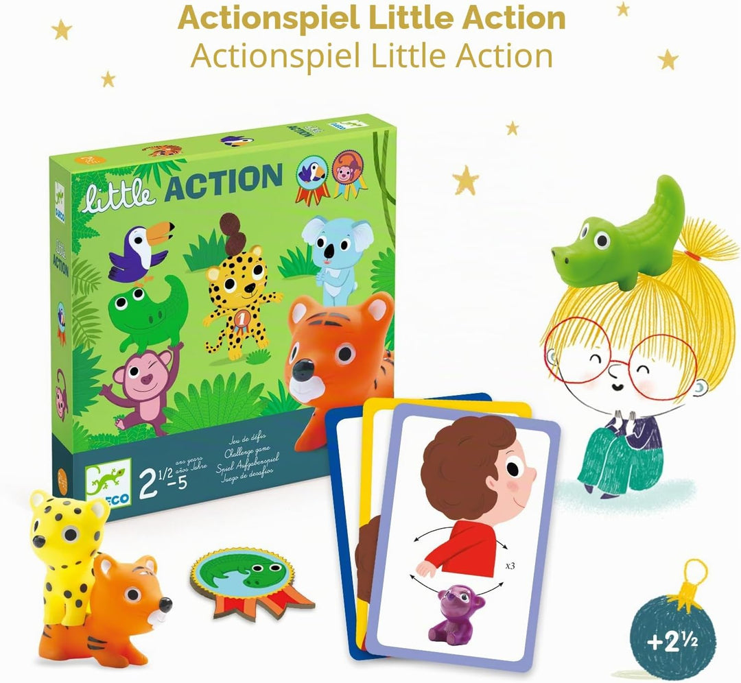 DJECO Spiel Action und Spiegelungen Lernspiele DJECOSet Little Action, Mehrfarbig (15)