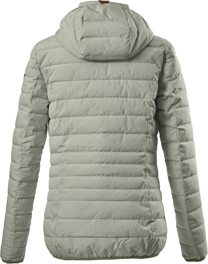 G.I.G.A. DX Damen Uyaka Stripe Casual Funktionsjacke In Daunenoptik Mit Abzippbarer Kapuze 38 pistaz