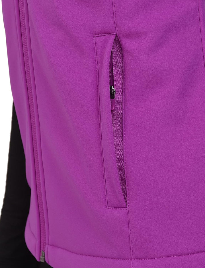 TCA Damen Flyweight winddichte Lauf- und Fahrradweste mit Reissverschlusstaschen, Violett