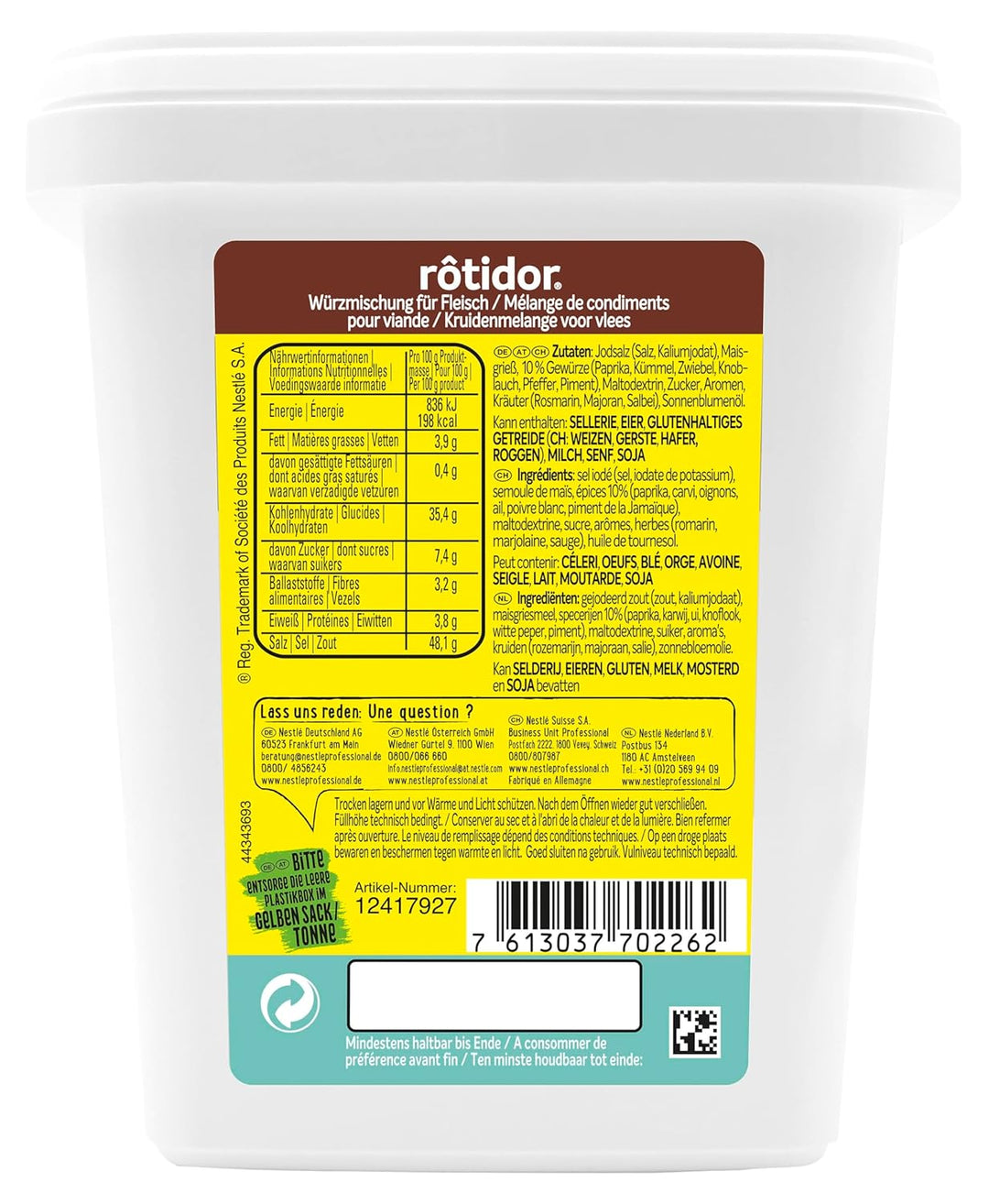 Maggi Rôtidor Universal Würzmischung o.k.A. für Fleisch und Gemüse, Trockenmarinade zum Grillen und