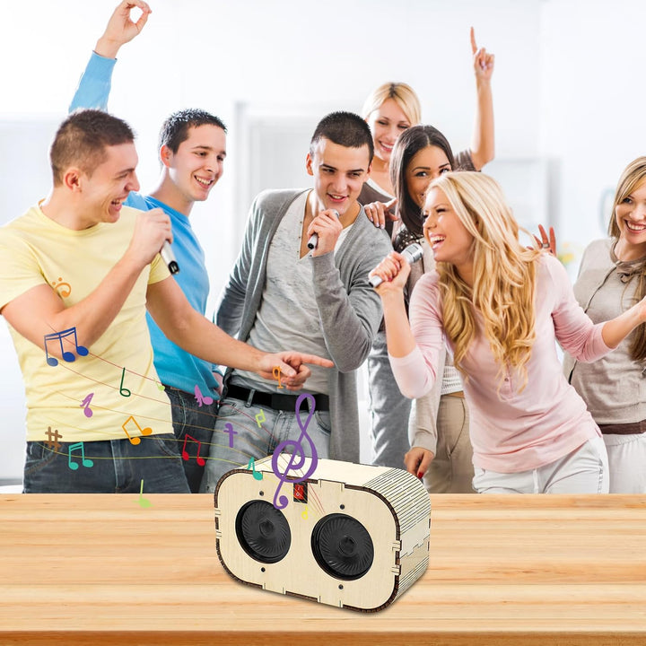 DIY Bluetooth Lautsprecher,Elektronik Baukasten,Lautsprecher Bausatz,Holz Experimente Wissenschaft f