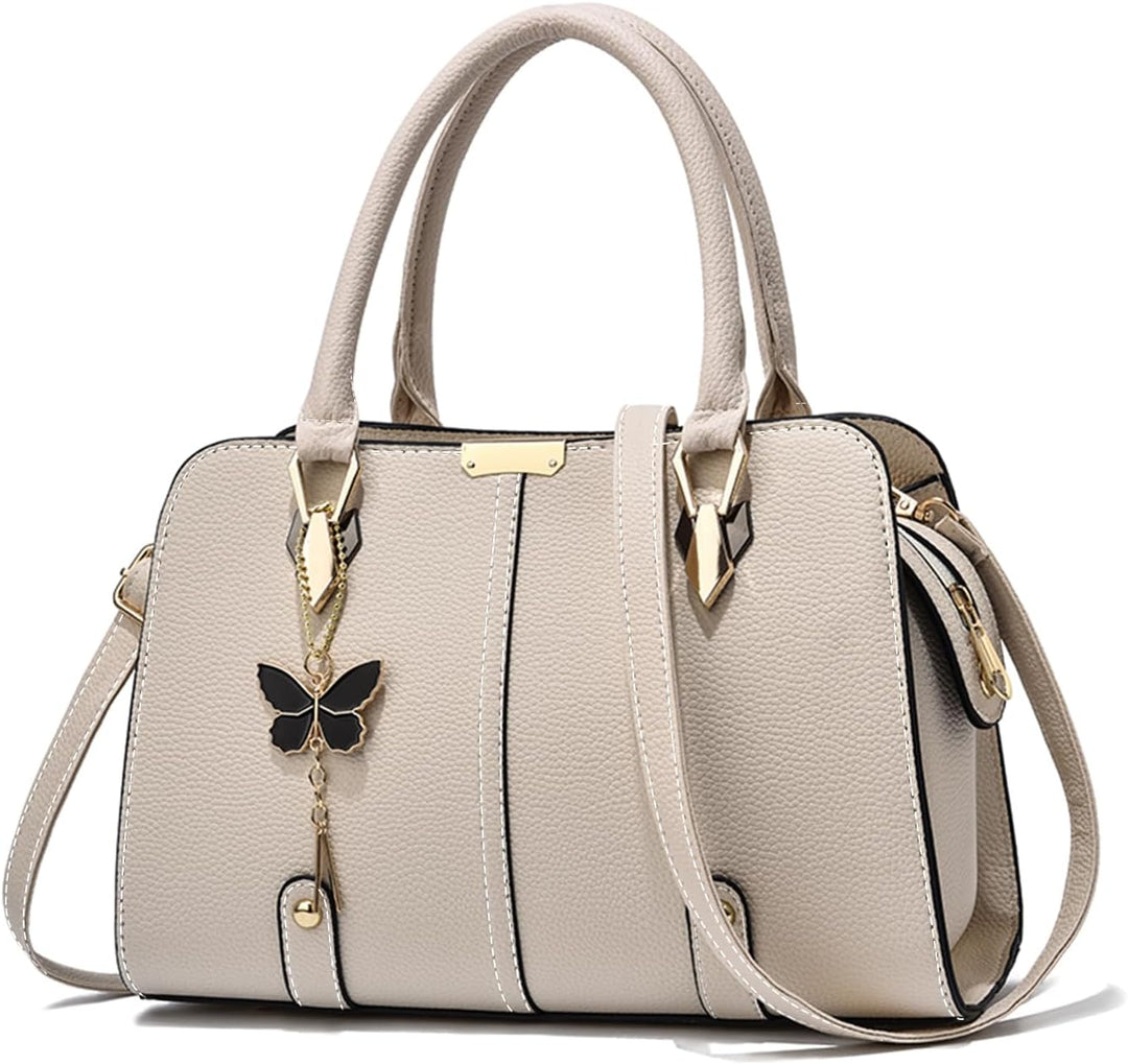FANDARE Damen Handtasche Tote Beutel PU-Leder Umhängetaschen Schultertasche Wasserdicht Henkeltasche
