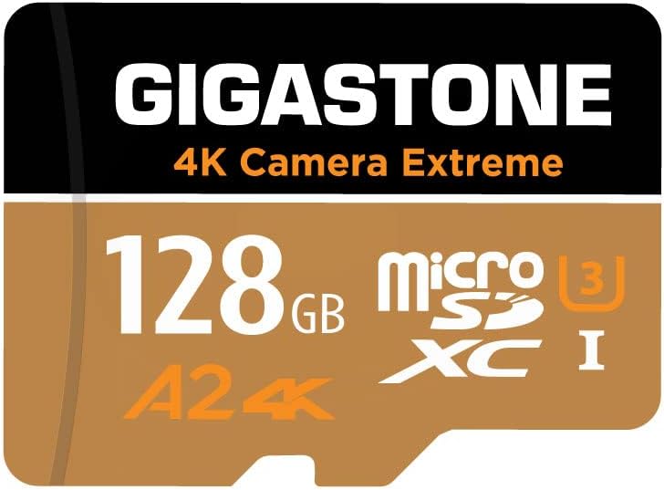 [5 Jahre kostenlose Datenwiederherstellung] Gigastone 4K Kamera Extreme 128GB MicroSDXC Speicherkart