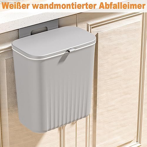 Komposteimer für Küche,Küchenabfalleimer,9L Mülleimer Camping,Hängender Mülleimer Küche mit Deckel f