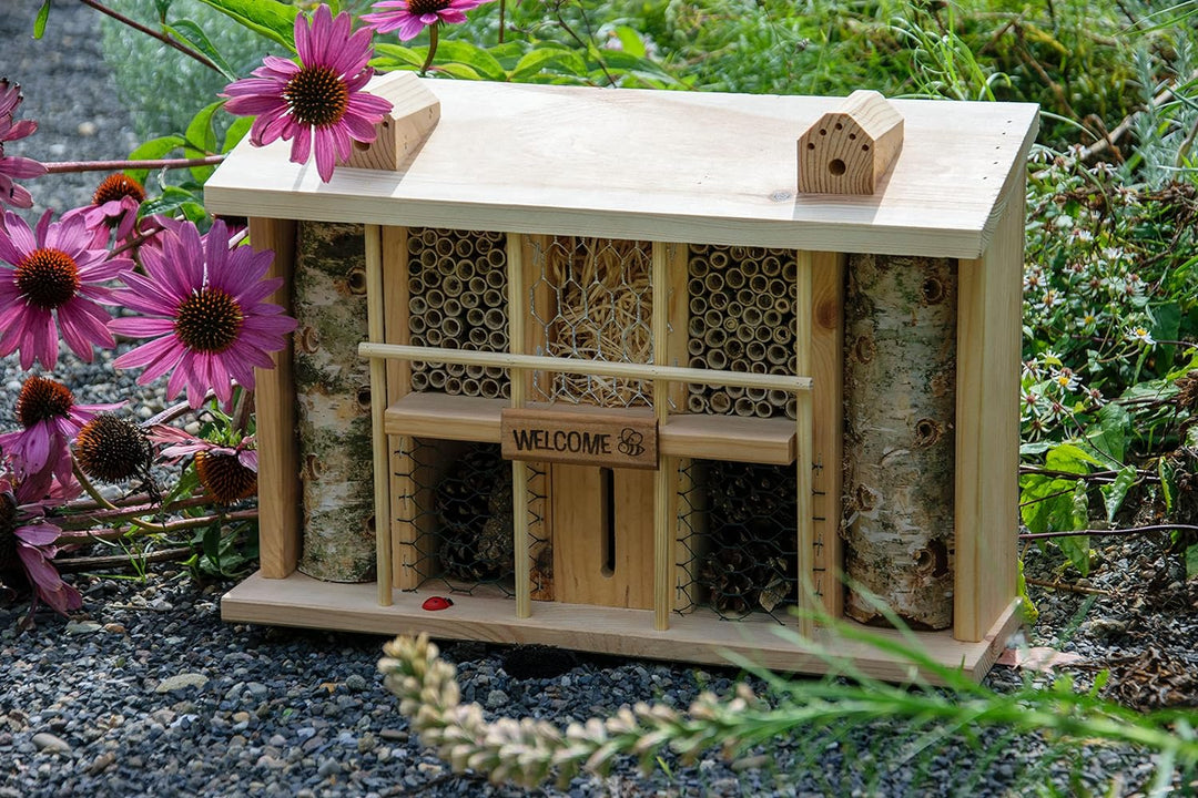 dobar® green label 22390FSCe Grosses Insektenhotel "Alabama"- Nisthilfe für Wildbienen & Insekten -