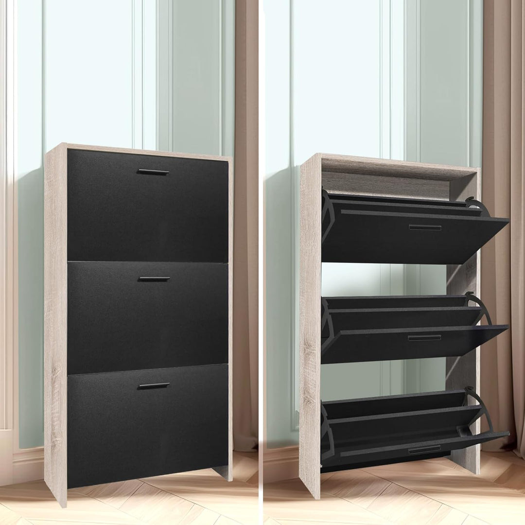 CASABEL Schuhschrank für 18 Paar – grosse Kapazität für den Eingangsbereich – L 60 x T 24 x H 113 cm