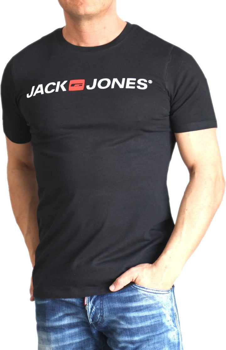 JACK & JONES Herren 5er-Set T-Shirts in verschiedenen Styles, Prints und Farben aus Baumwolle S Slim