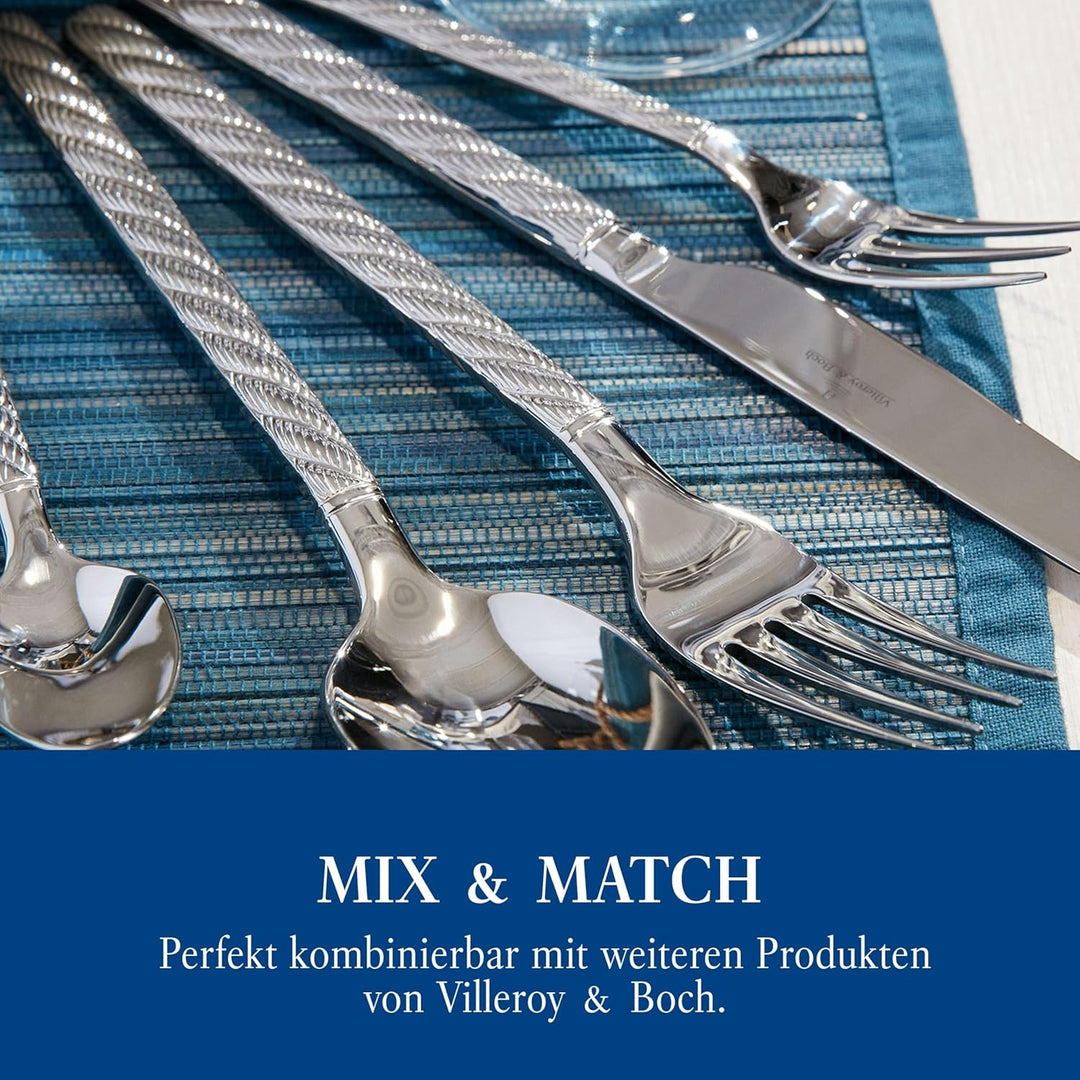 Villeroy und Boch - Montauk Tafelbesteck, 113 tlg., für bis zu 12 Personen, Edelstahl, spülmaschinen