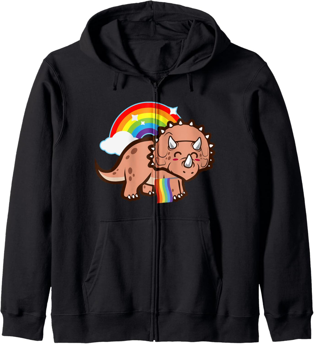 LGBT schwul lesbisch Stolz, Regenbogen, Triceratops Dinosaur Kapuzenjacke