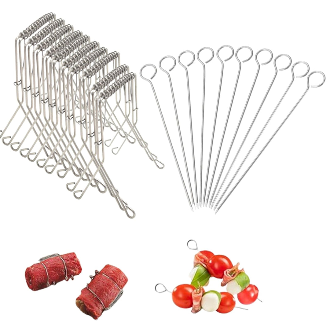 20 Stück Rouladenklammern aus Edelstahl, Rouladennadeln, Rouladenklammern, Wiederverwendbare, für Ro