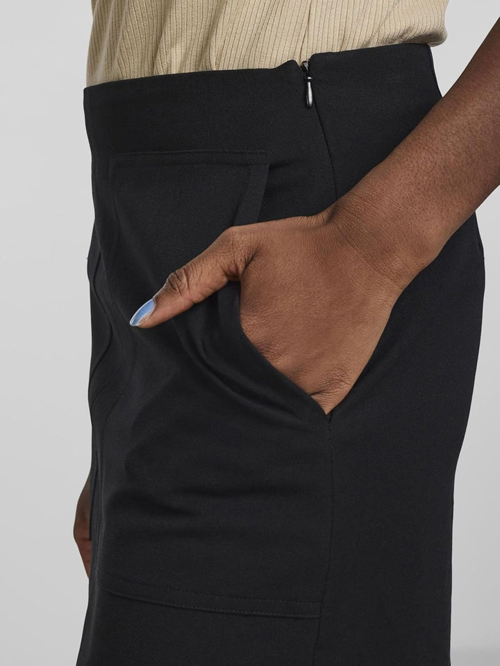 YAS Damen Yasloui Hw Short Skirt Noos Rock S Schwarz, S Schwarz