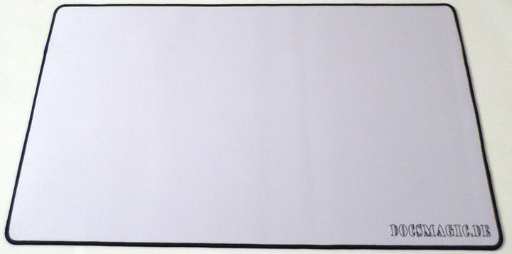 docsmagic.de 5 x Premium Playmat White - 60 x 34 cm Stitched 3mm - Spielmatte Weiss 5 x Spielmatte W