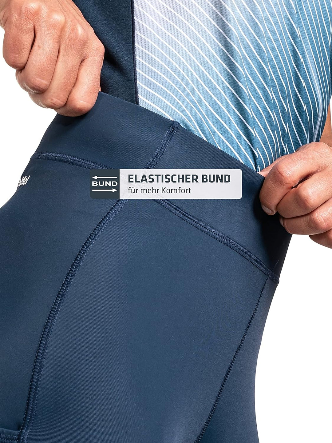 Schöffel Damen Tight Imada L, Wanderleggings mit integrierter Handytasche, Sportleggings mit elastis