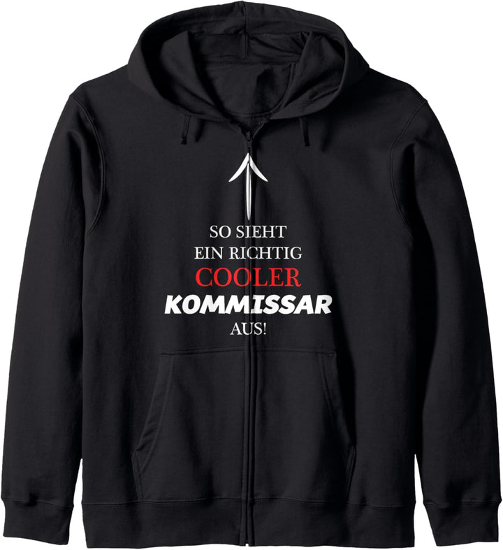 So Sieht Ein Richtig Cooler Kommissar Aus - Lustig Kapuzenjacke