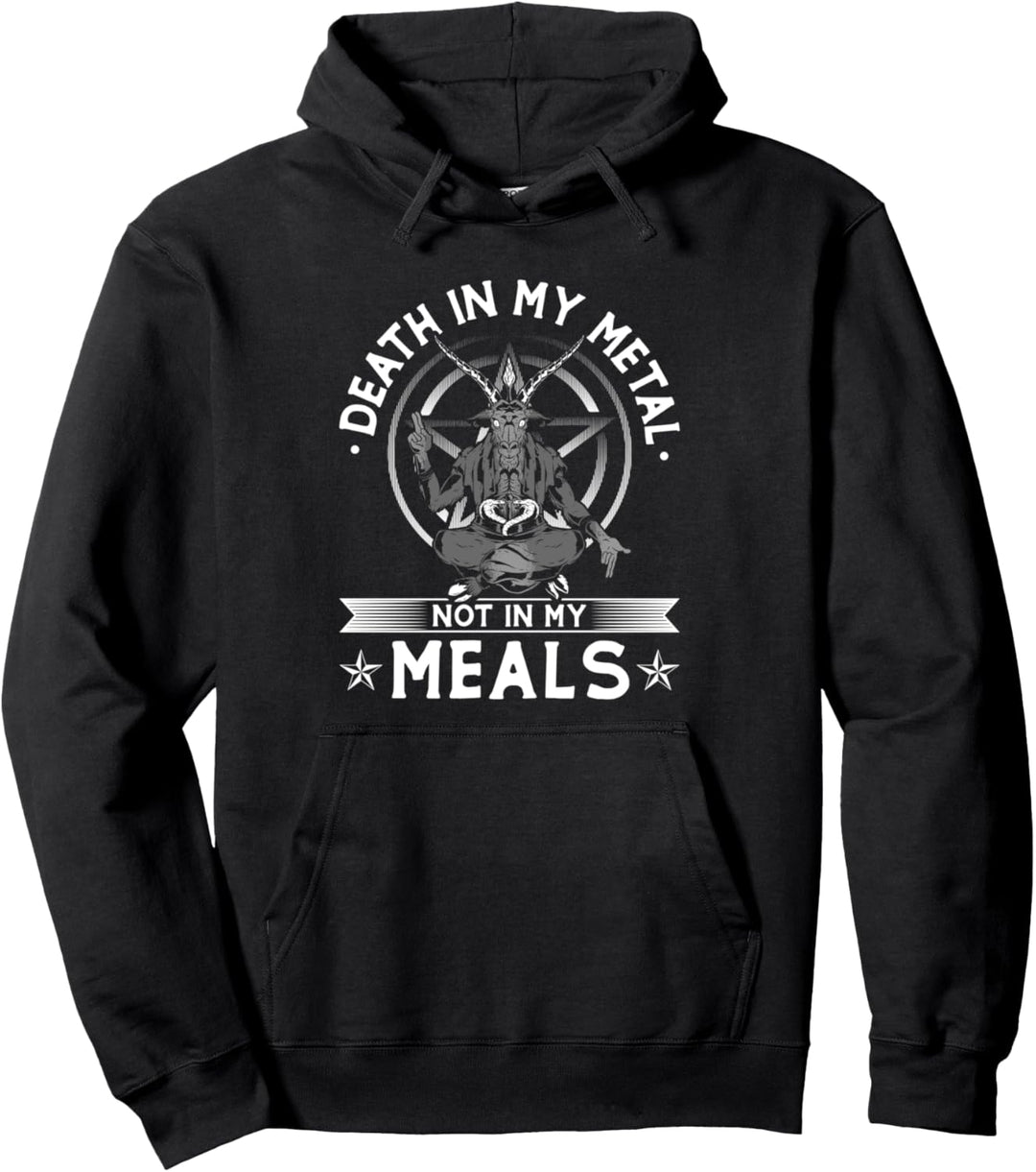 Tod in meinem Metal nicht in meinen Mahlzeiten, Okkulter veganer Death Metal Pullover Hoodie