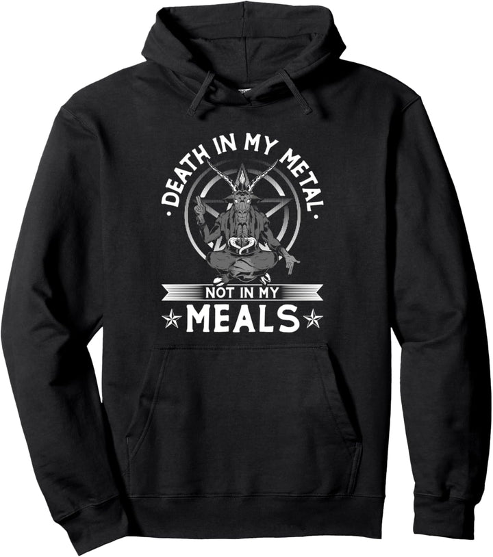 Tod in meinem Metal nicht in meinen Mahlzeiten, Okkulter veganer Death Metal Pullover Hoodie