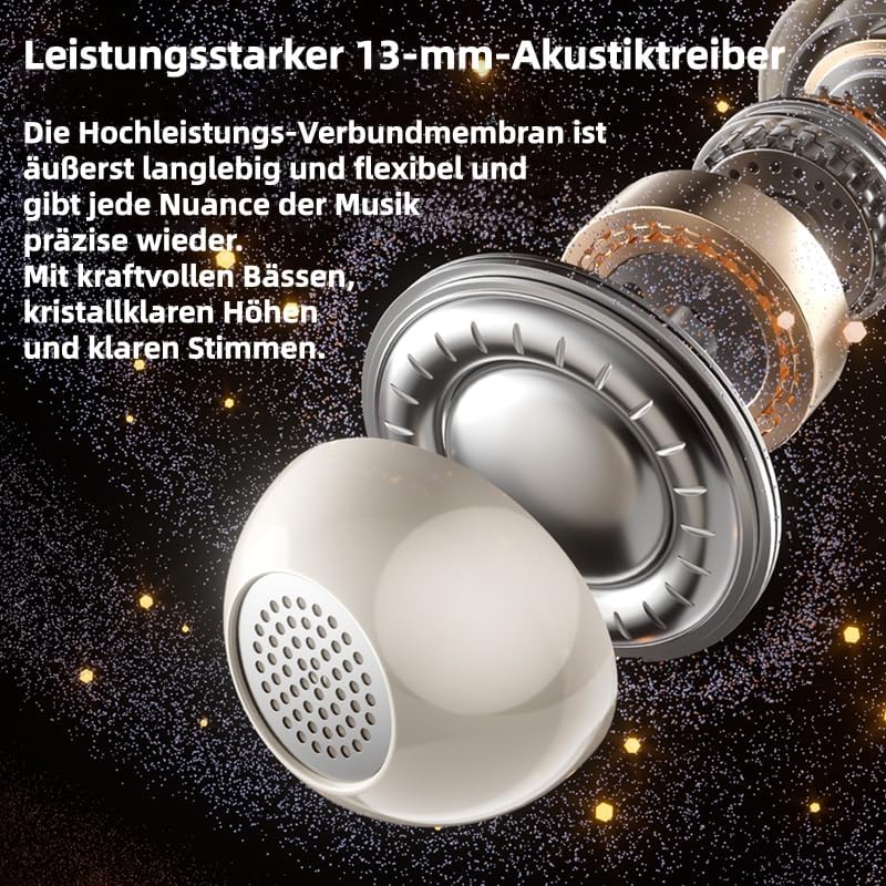 Next Destination OpenDots1 Kabellose Kopfhörer, Bluetooth 5.4, innovatives Open-Ear, Free Clip, 32H